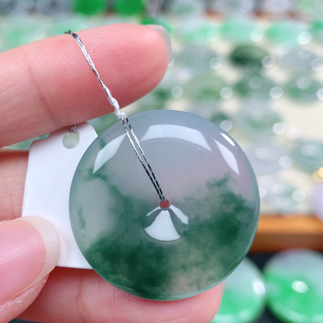 翡翠未镶嵌颈饰30-5.8