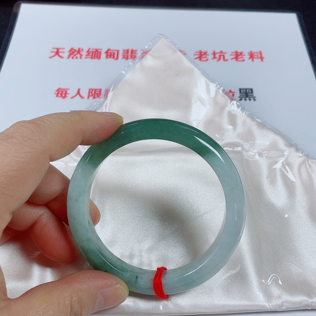 翡翠未镶嵌手镯天然翡翠手镯58.9