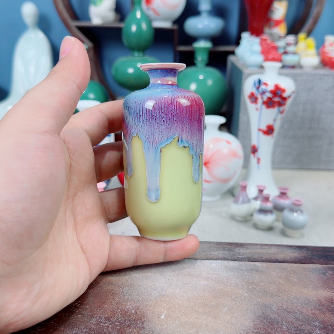 陶瓷手工小花器摆件