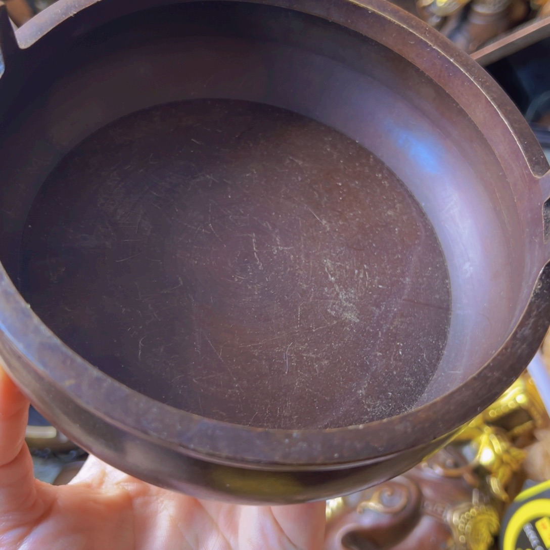 原矿风磨铜大香炉