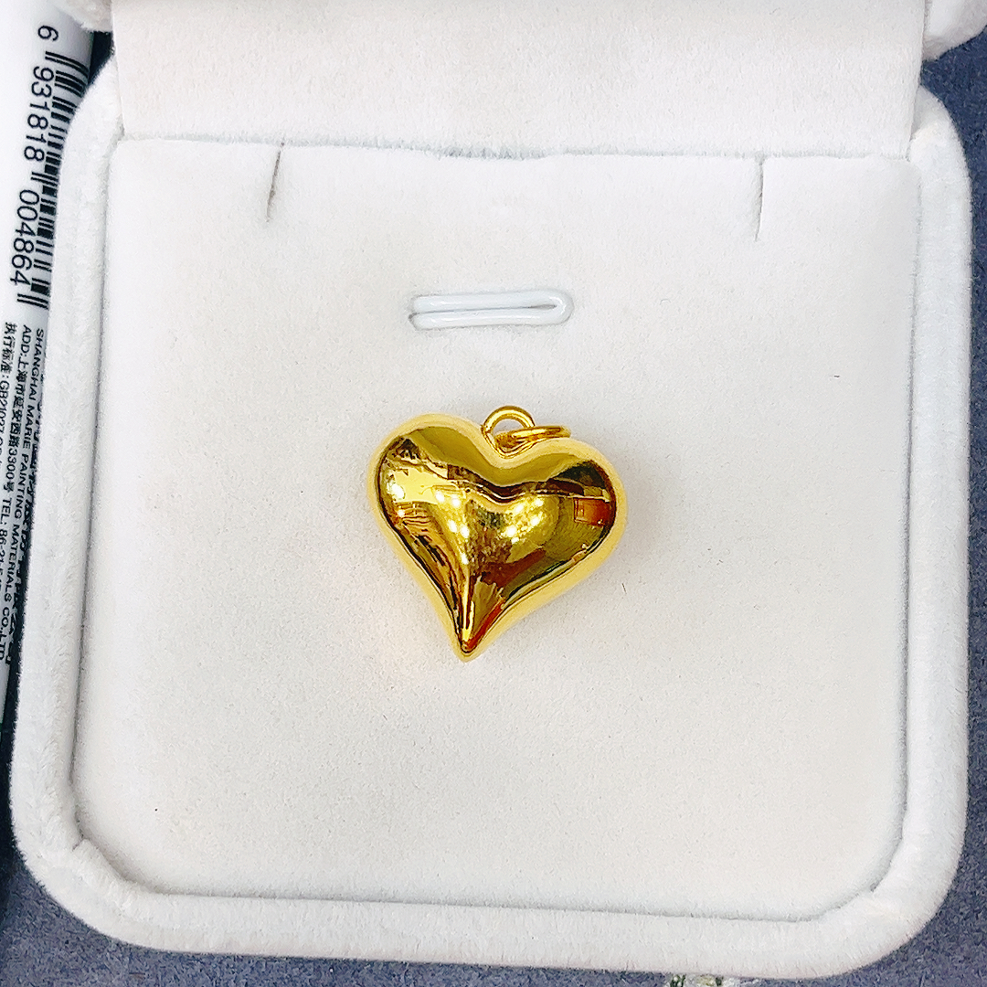 足金999爱心吊坠