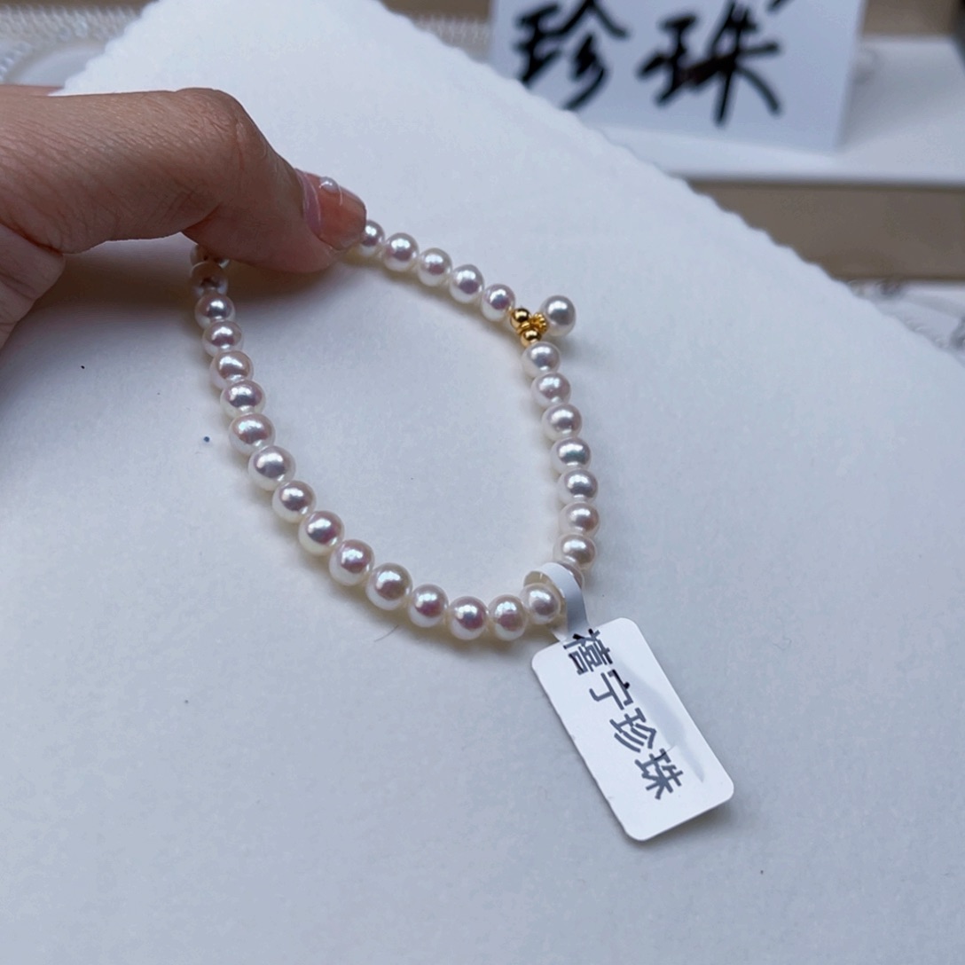 淡水珍珠手绳银S925镶嵌