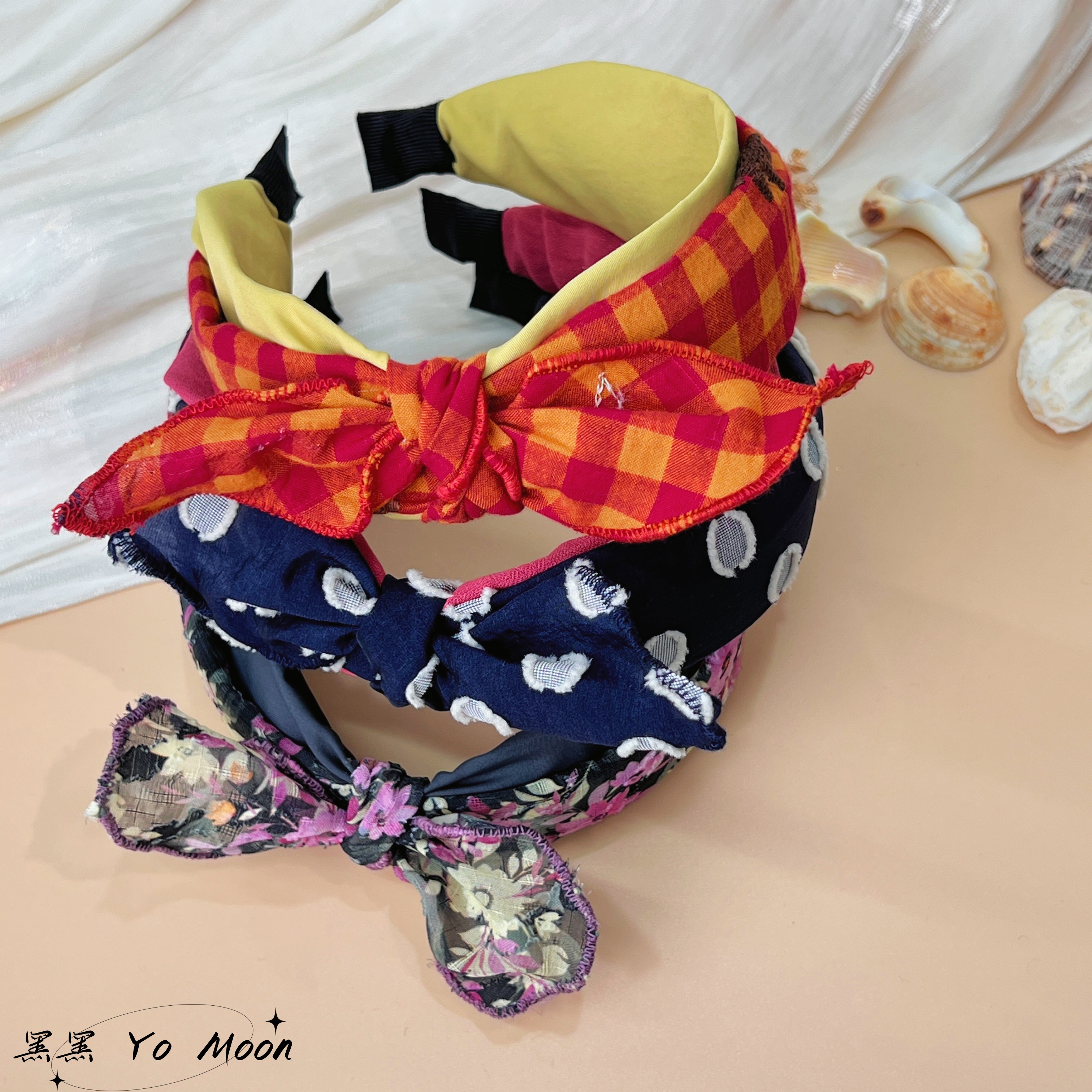 夏季复古宽版蝴蝶结发箍甜美少女减龄高颅顶网红时尚百搭减龄发饰