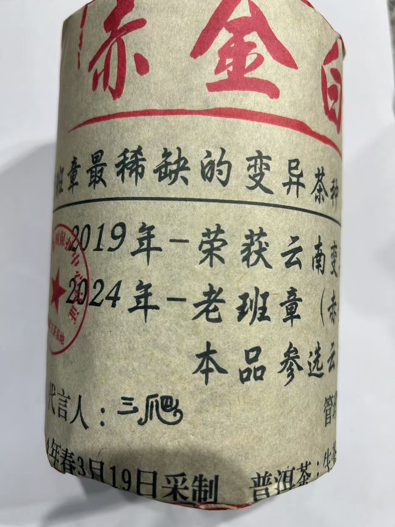 普洱茶 班章  7月6日（366号）生茶 茶柱