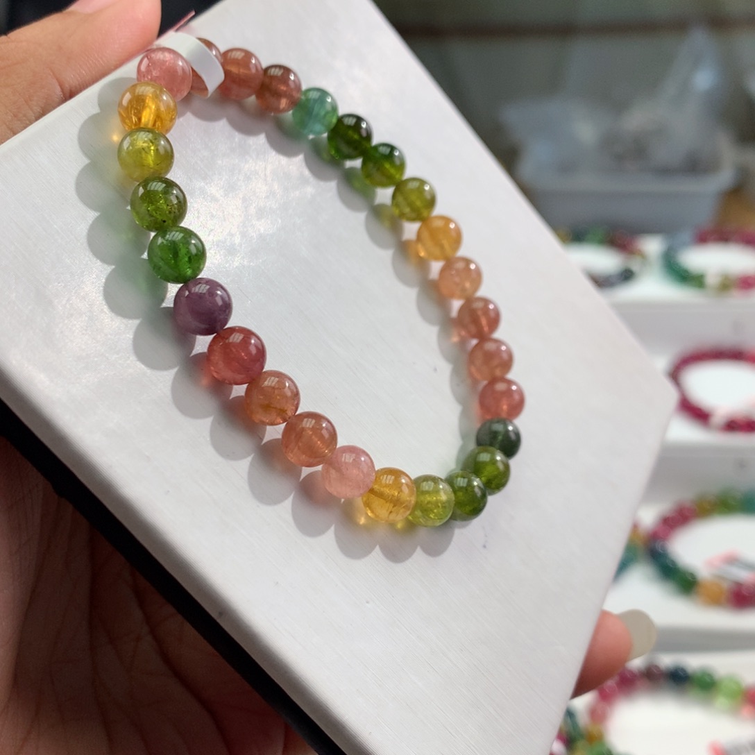 碧玺手链未镶嵌     6.6mm