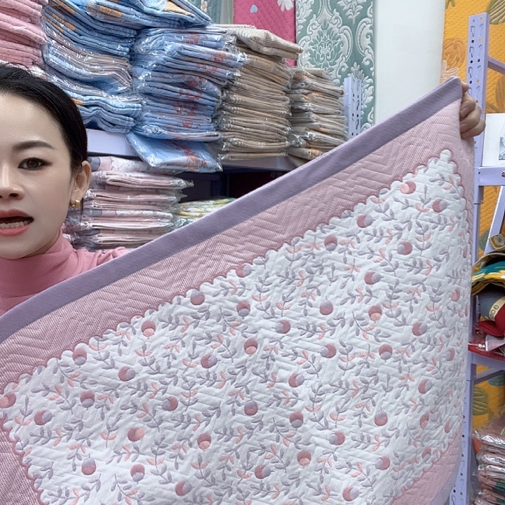 棉紫色小樱桃纯棉