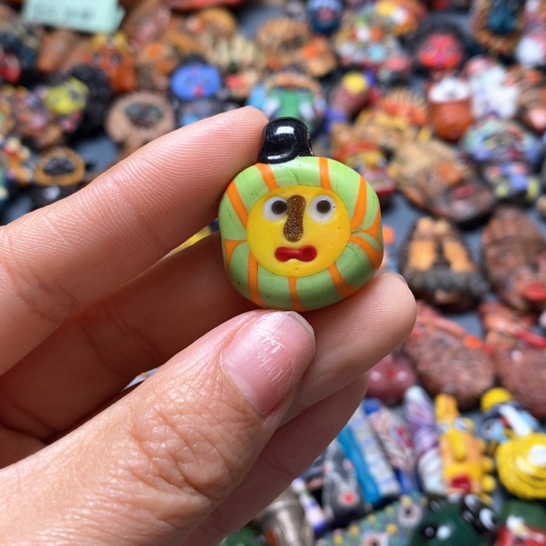 琉璃颈饰印度尼西亚圆饼