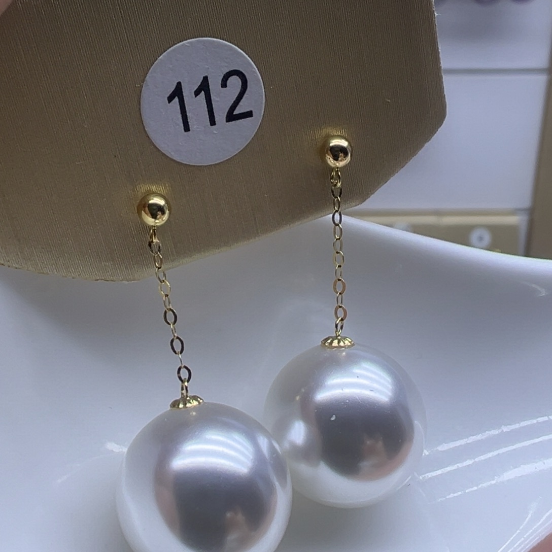18K金镶嵌耳饰淡水珍珠