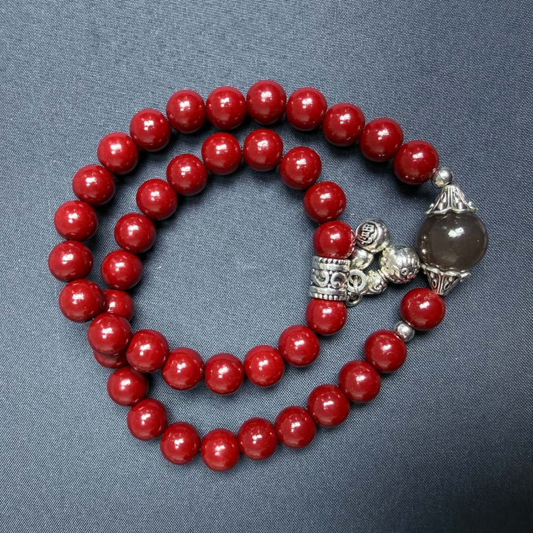 含辰砂工艺品【沁韵精选】双圈女款ZS时尚手串QX053