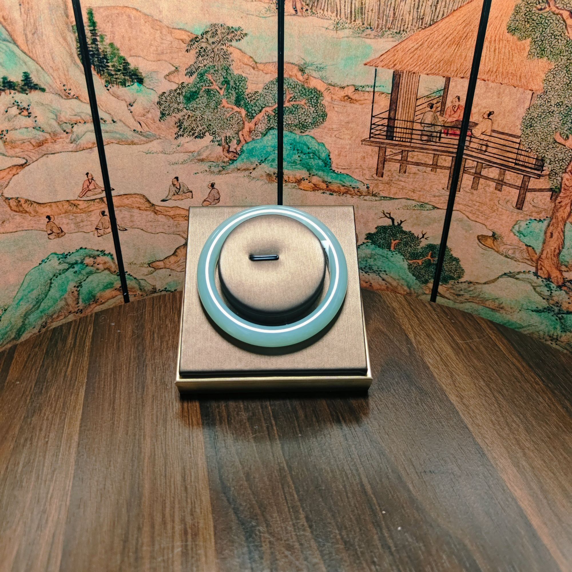 F和田玉手镯（卡55）0724