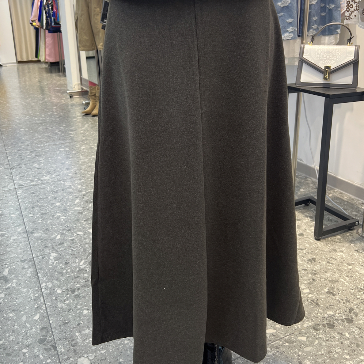 【蒙克】Q0241呢子半身裙秋冬新款高腰显瘦气质A字伞裙百搭