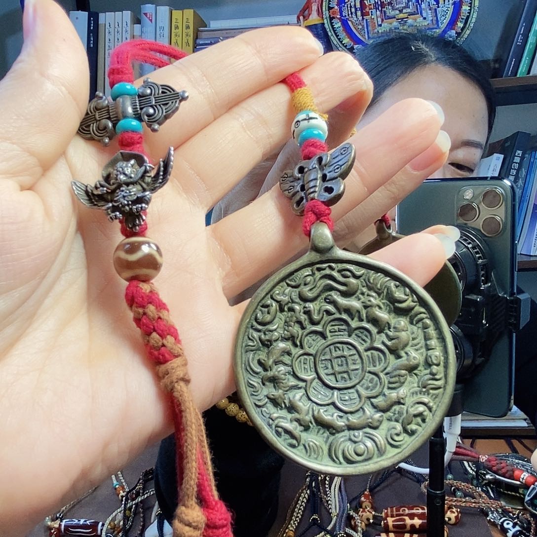 布艺铜合金九宫挂件