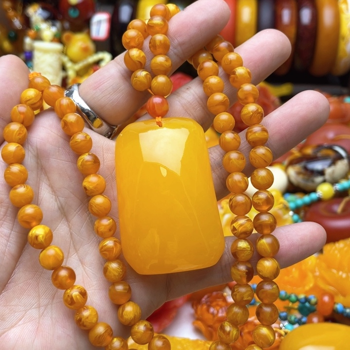 树脂制品24号无事牌毛衣链