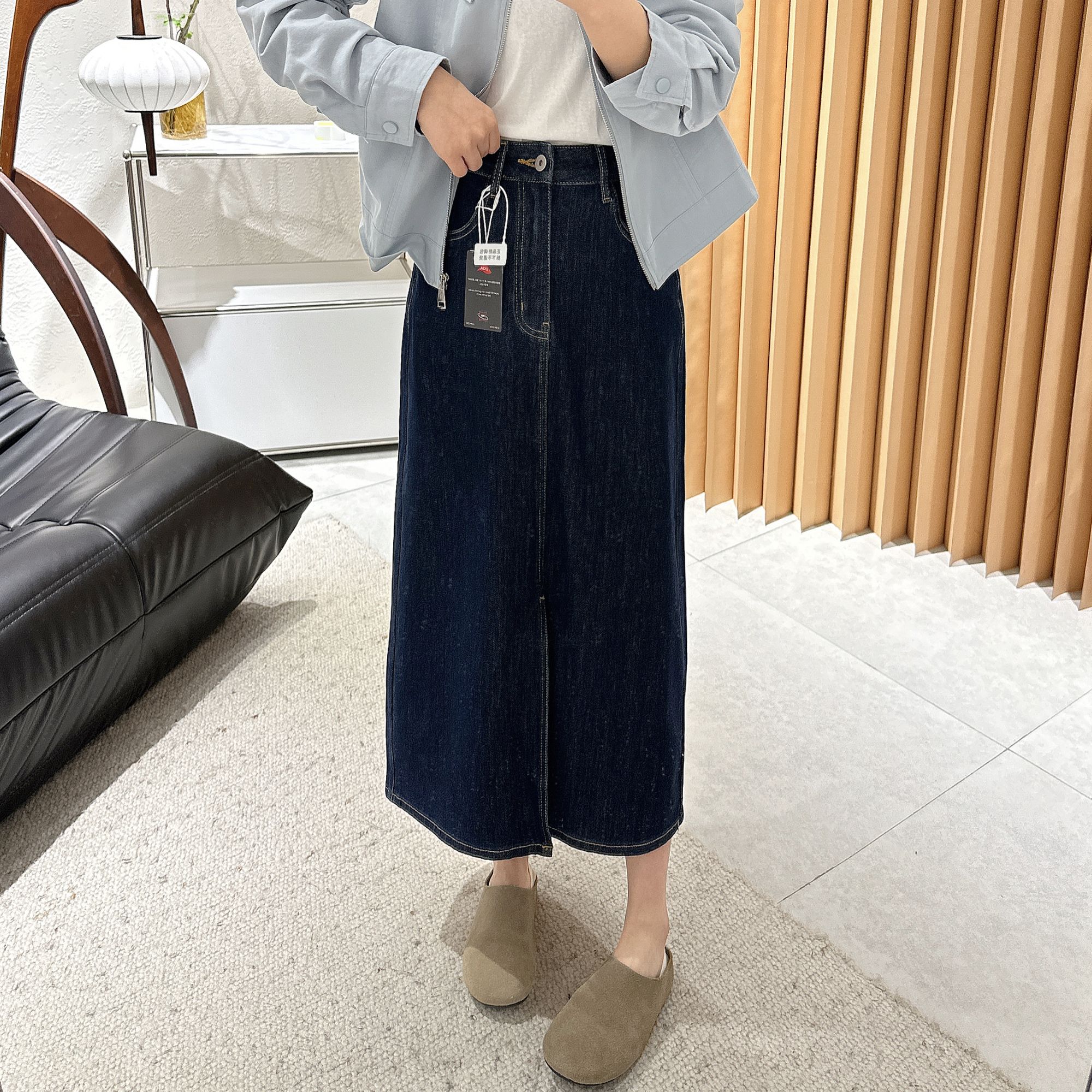 【褚培培自制】 春夏超级洋气牛仔半身裙时尚女士时尚裙子