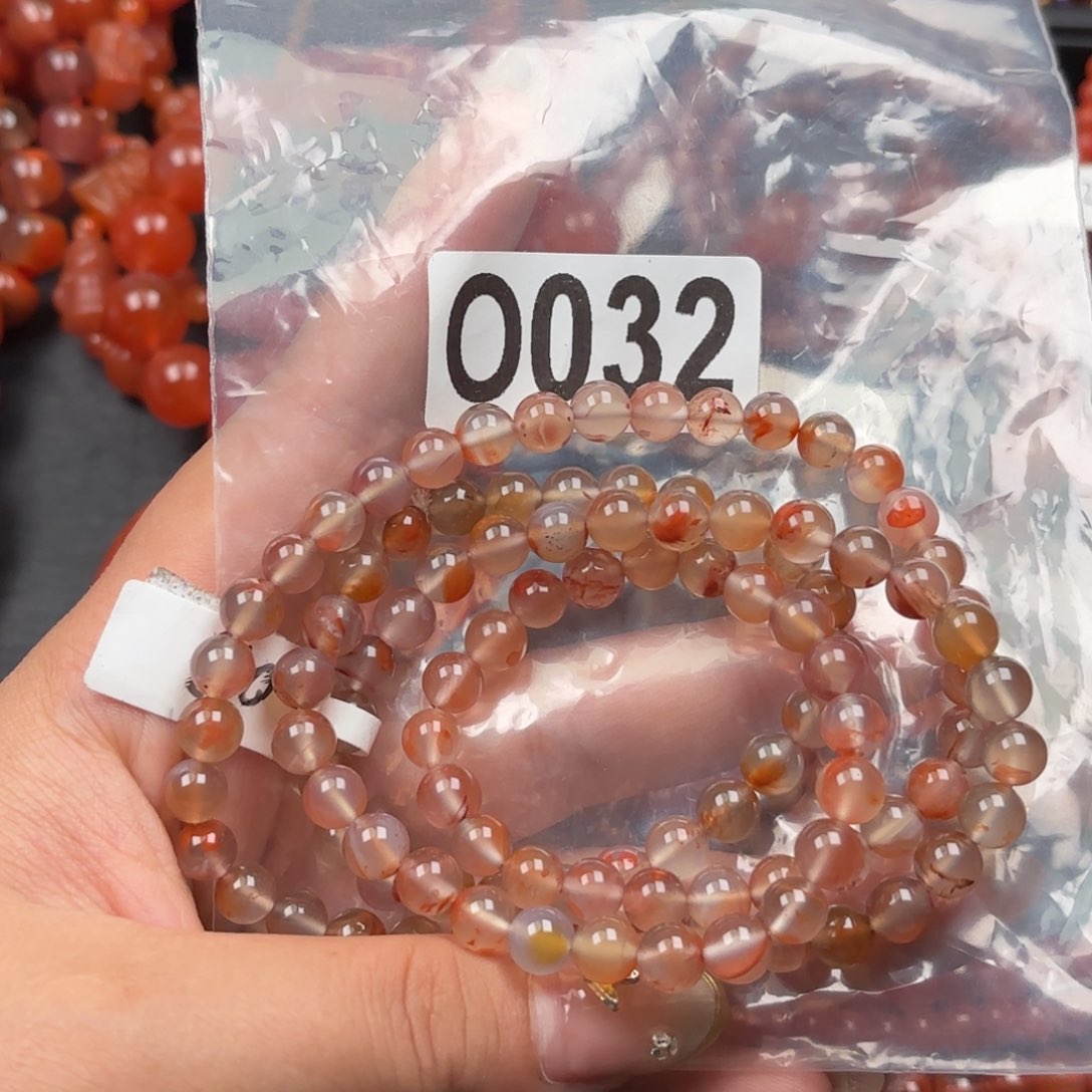 手链未镶嵌南红玛瑙6*