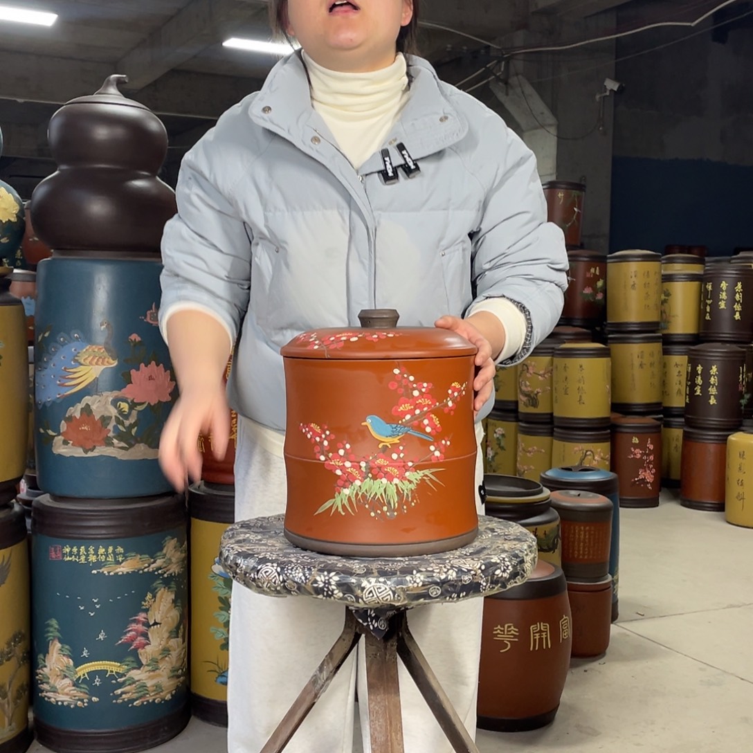 宜兴原矿紫砂茶叶罐