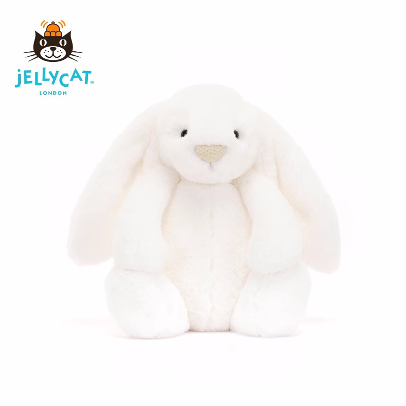 正品英国JELLYCAT害羞露娜白色邦尼兔毛绒玩偶儿童玩具公仔送礼物