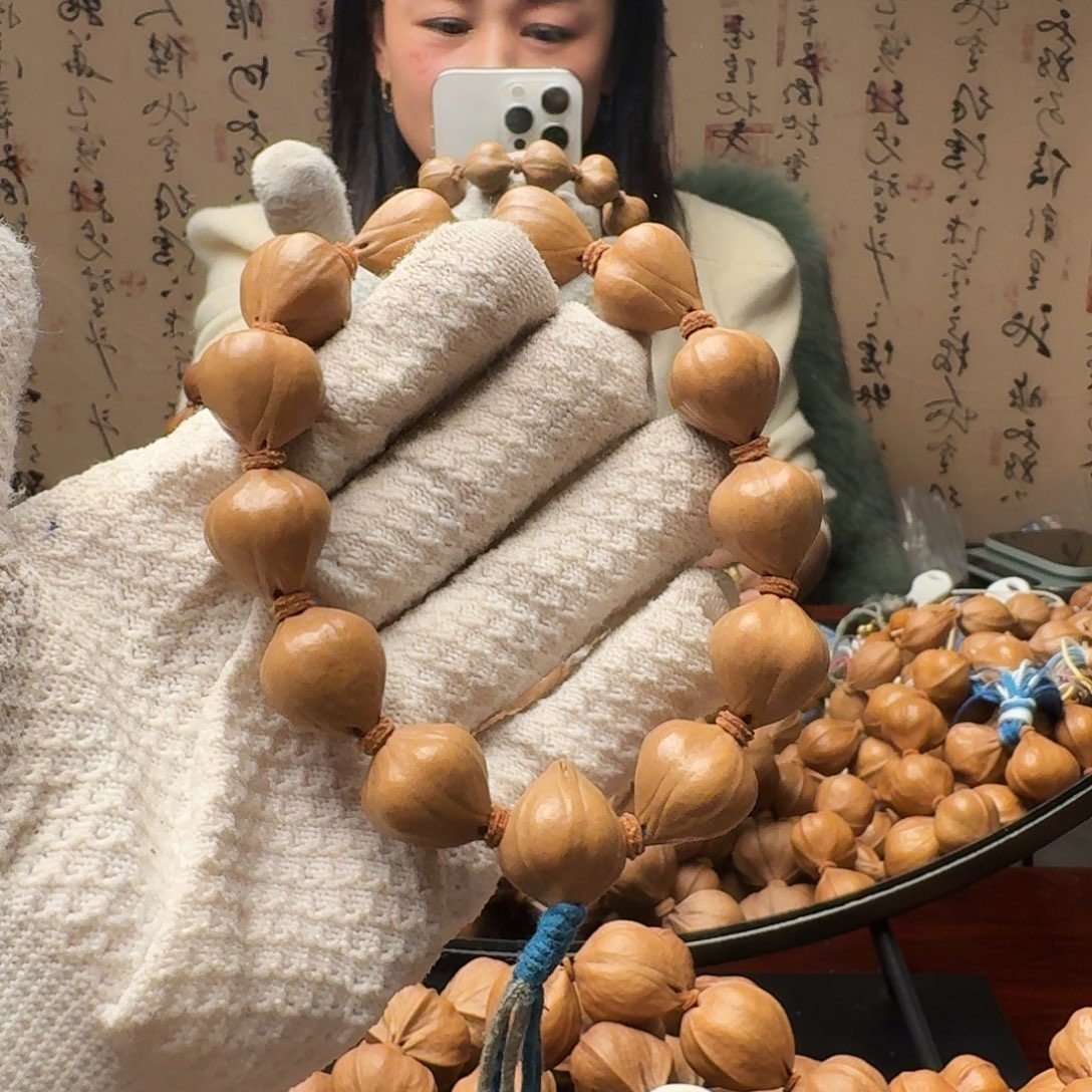 橄榄核把件蒜头核