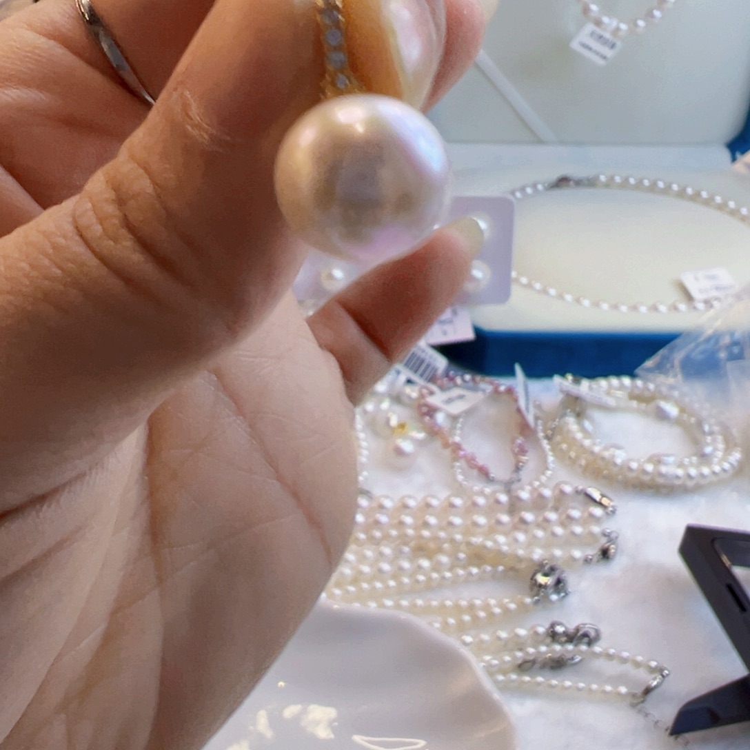 银S925镶嵌手绳淡水珍珠