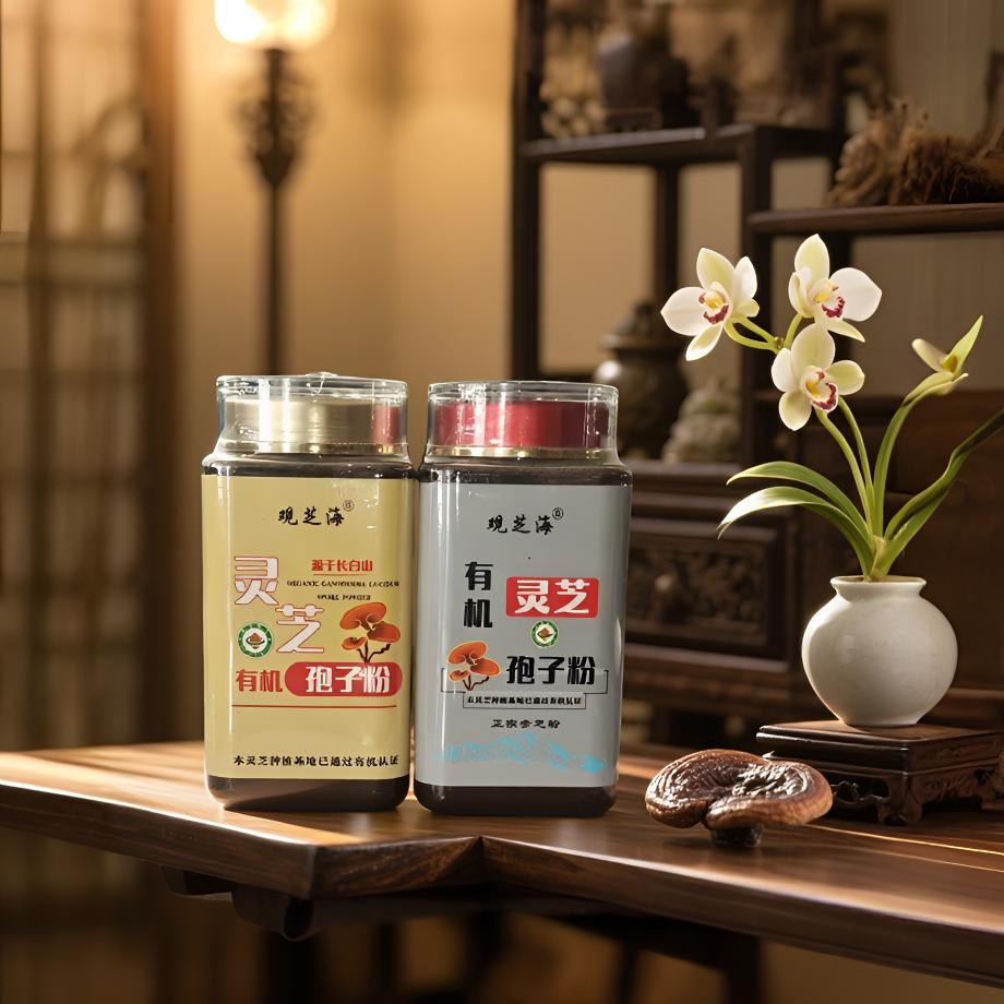 长白山有机灵芝孢子粉头道出品油花丰富口感细腻