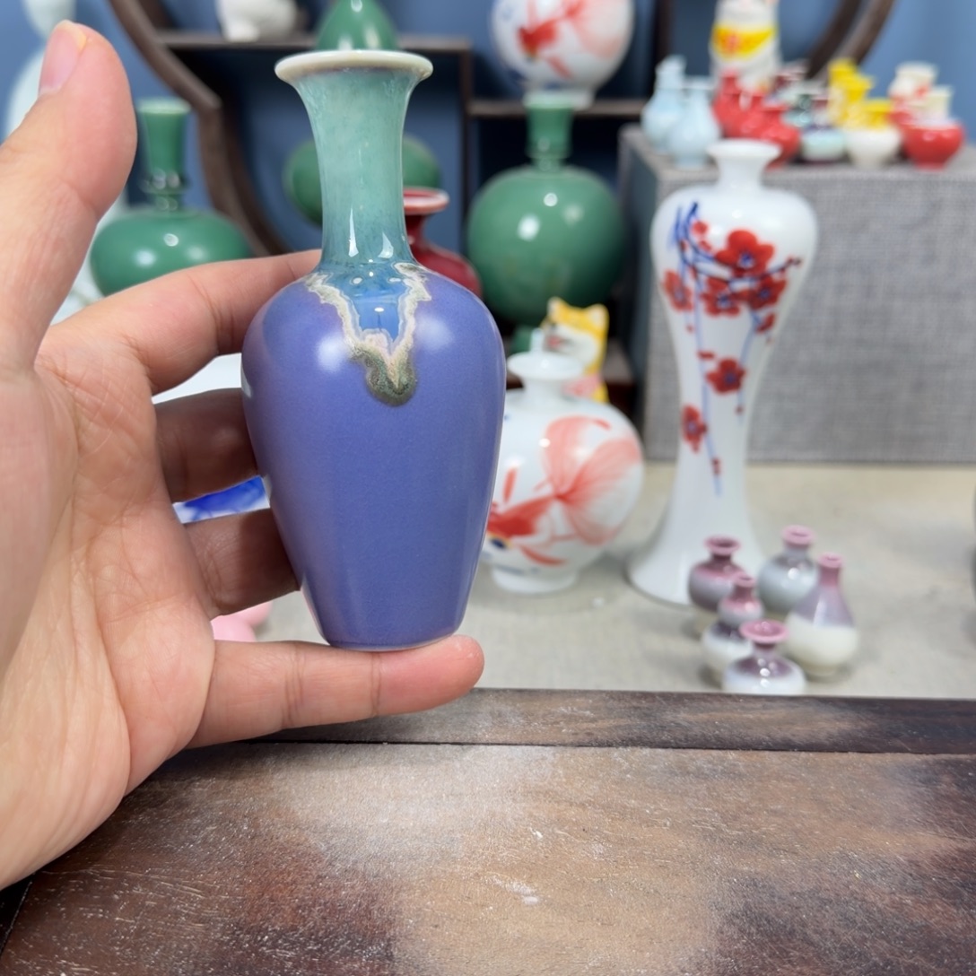 陶瓷手工小花器摆件