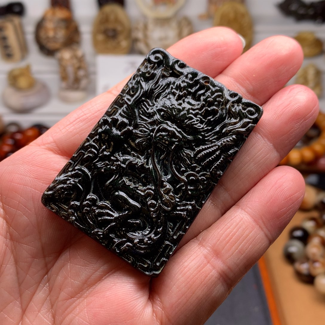 驼骨其他驴蹄龙牌吊坠
