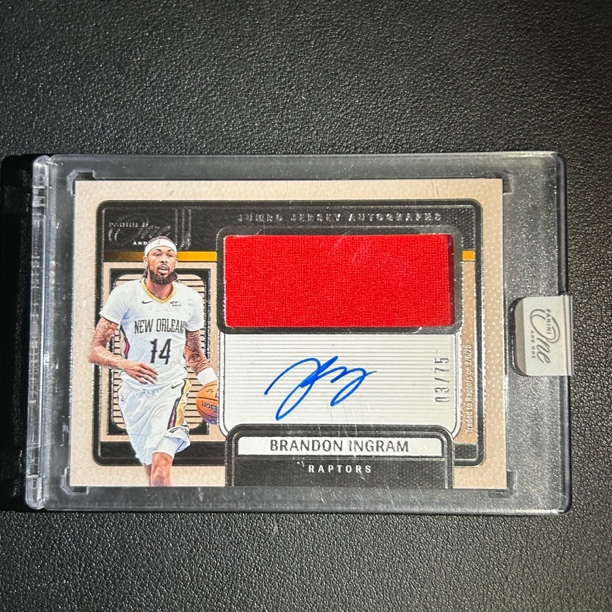 布兰登 英格拉姆 猛龙 75编 大窗球衣物料 签字 卡签 原封砖