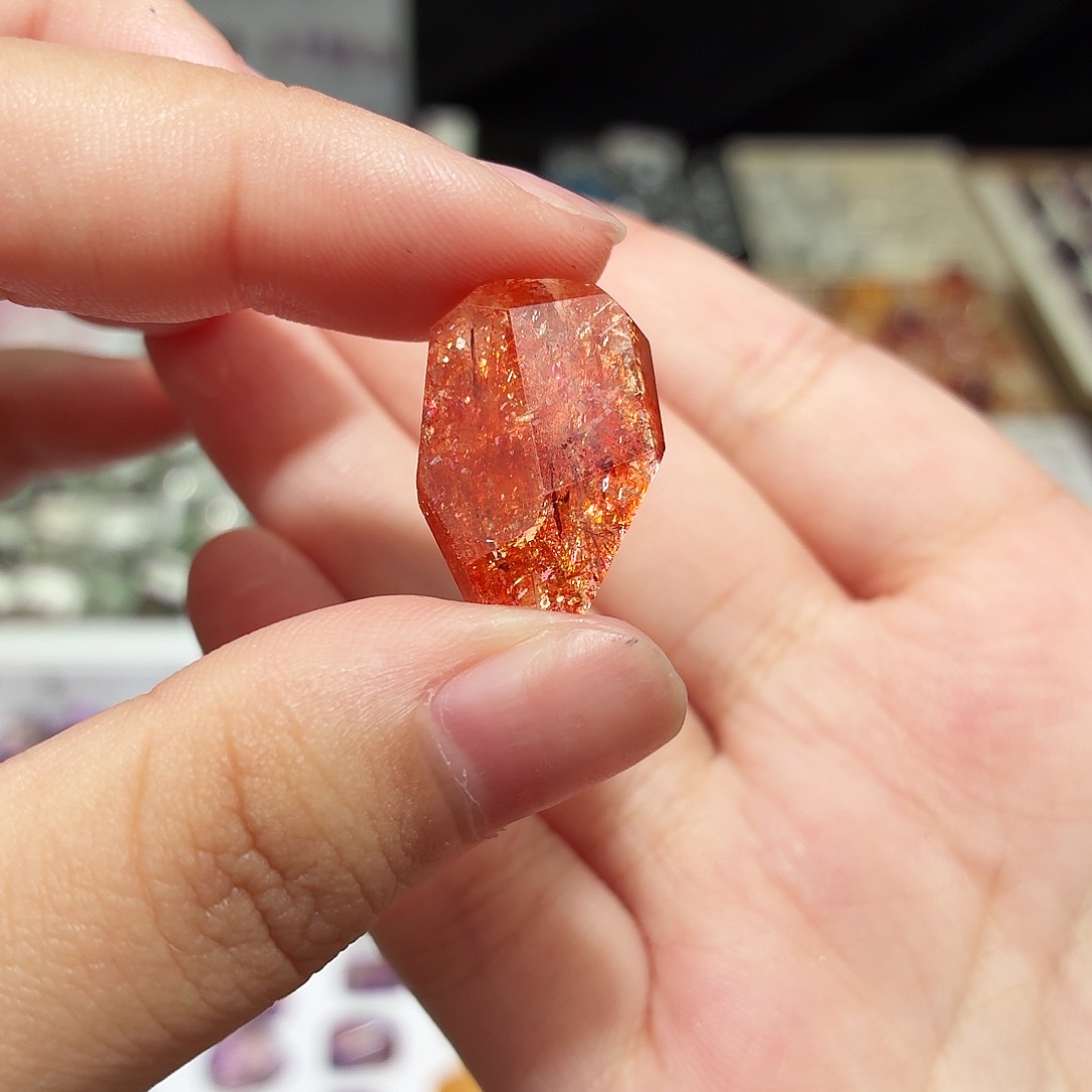 水晶吊坠(不含链)未镶嵌金太阳 随形 打孔定制不退换