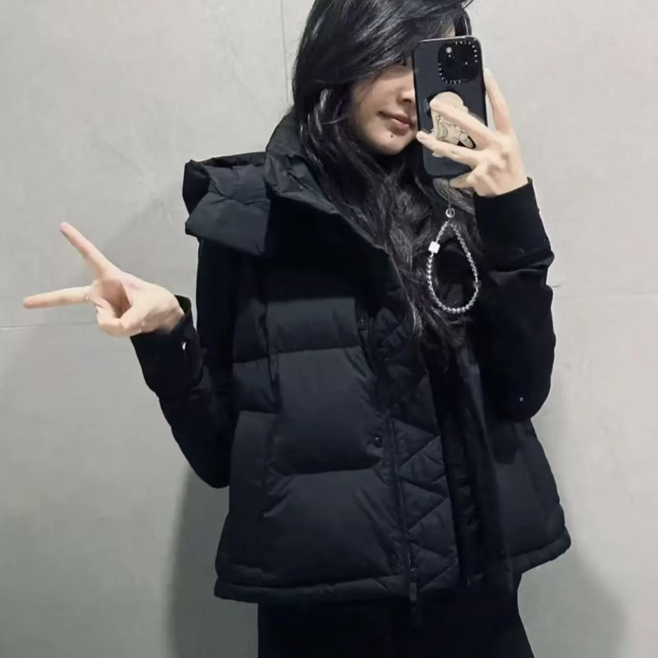 泡芙四格羽绒连帽马甲-牛牛专属1050