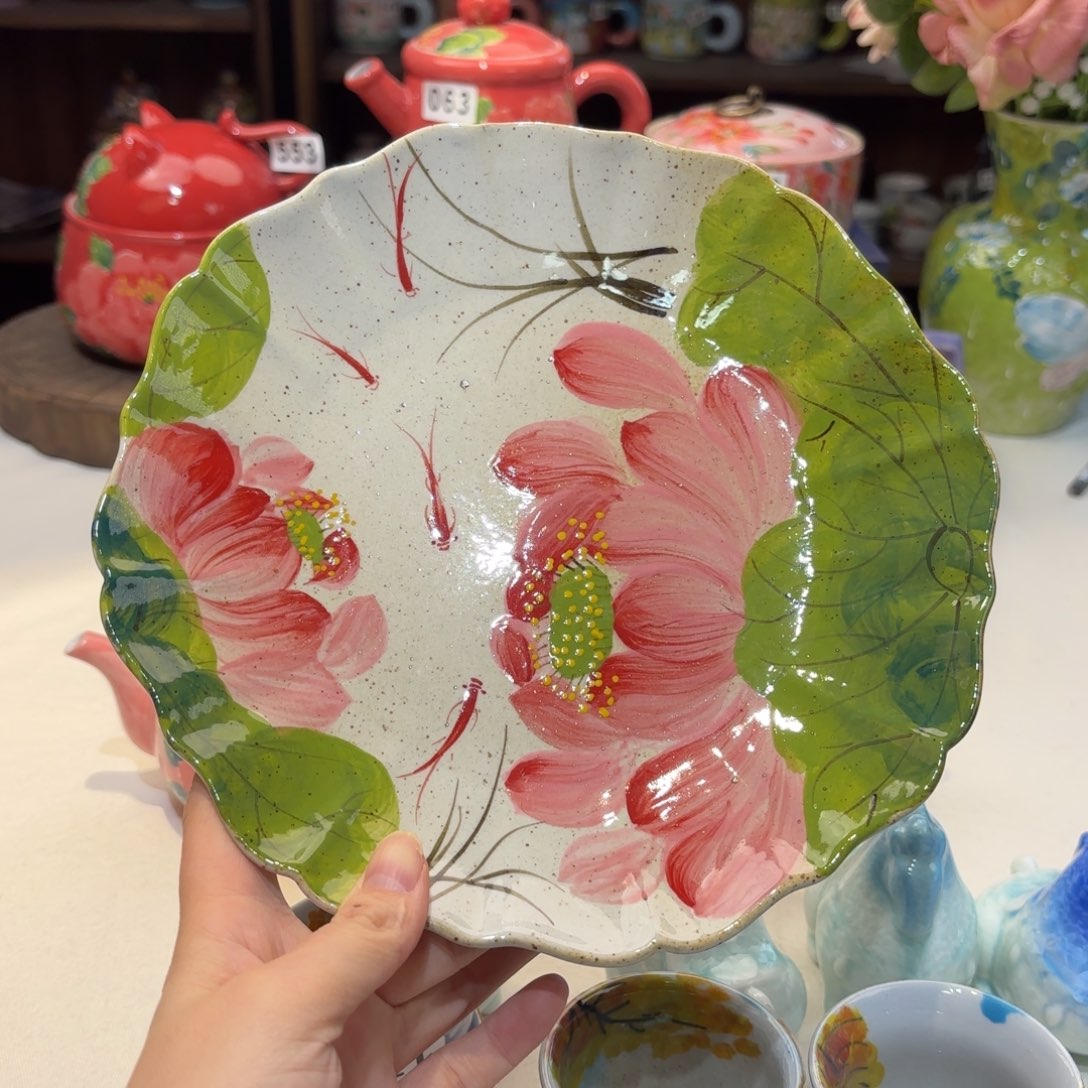 景德镇手绘高温釉下彩陶瓷茶具