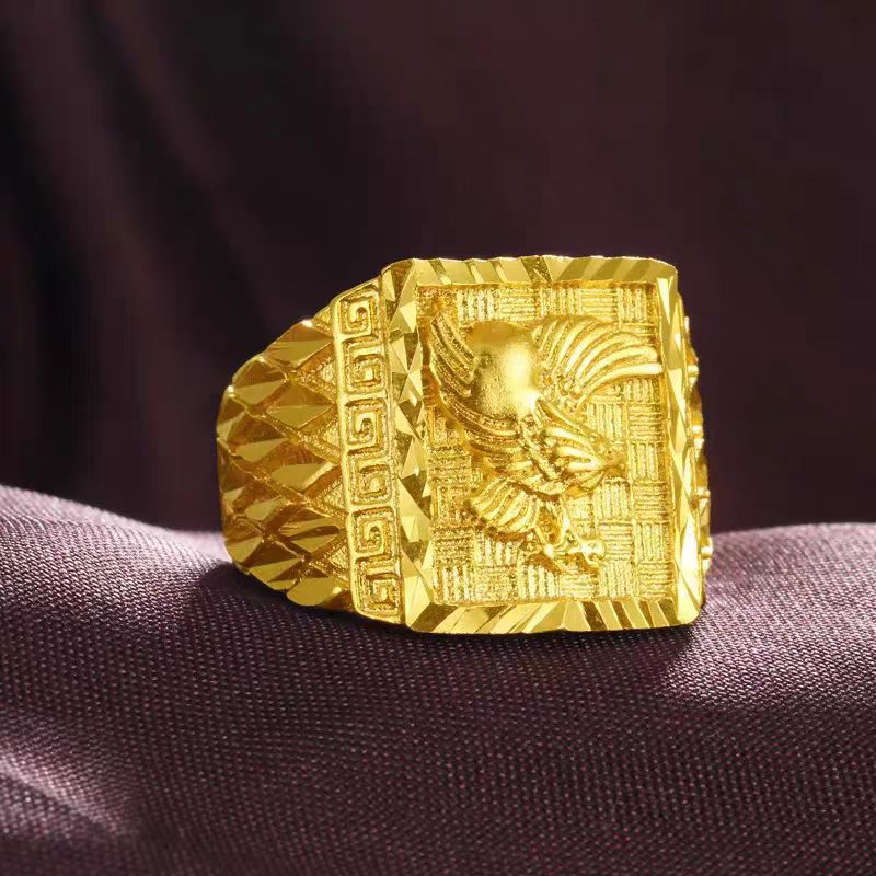 铜合金戒指 轻奢小众老鹰开口戒指男款时尚百搭久不掉色首饰品