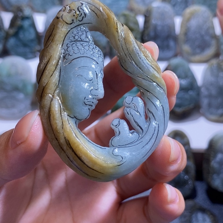 定制翡翠未镶嵌天然翡翠玉石雕刻