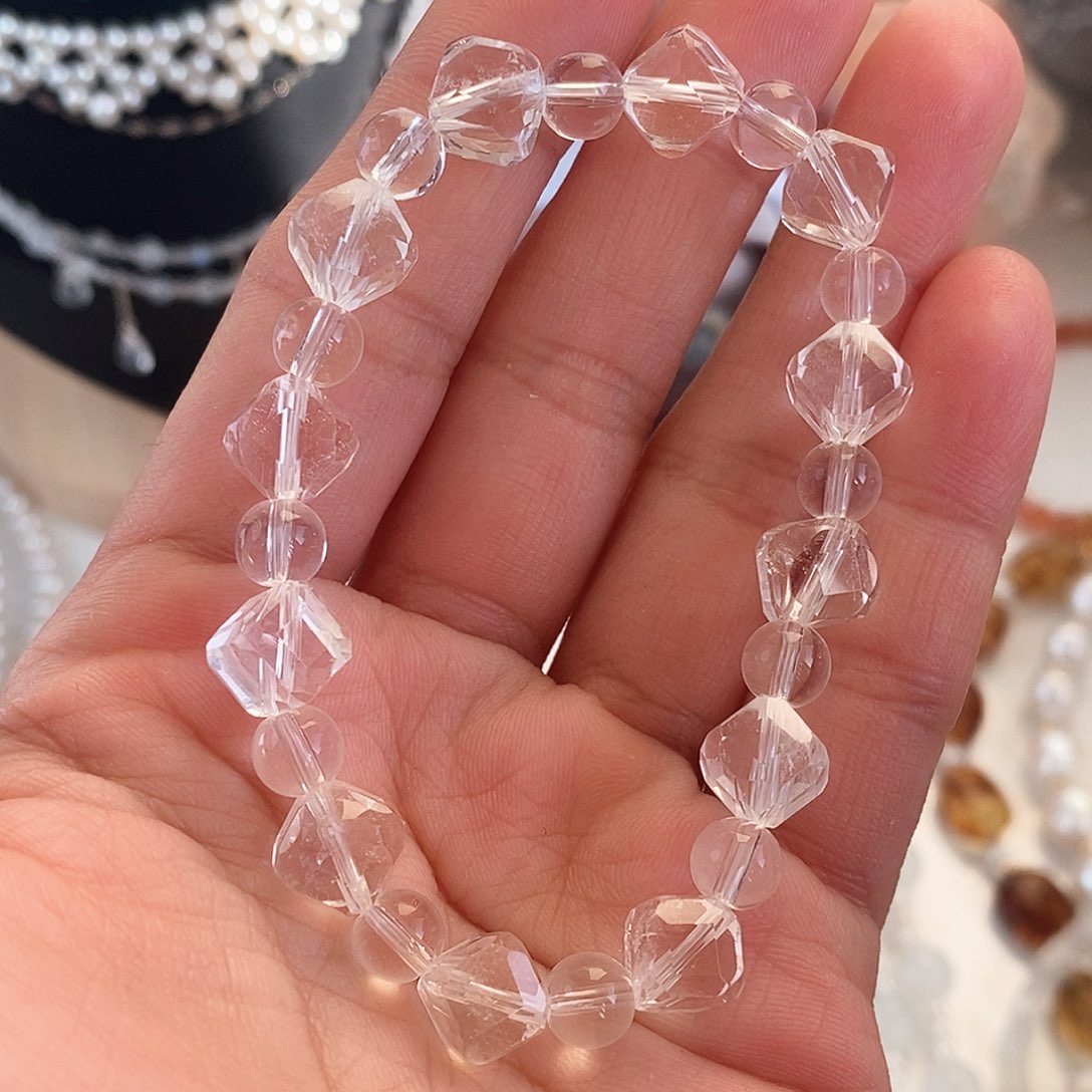 未镶嵌手链水晶白水晶