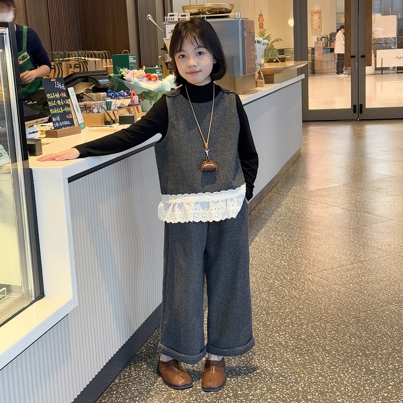 儿童套装2025新款秋季三件套时尚洋气春秋文艺潮女童森系韩版衣裤