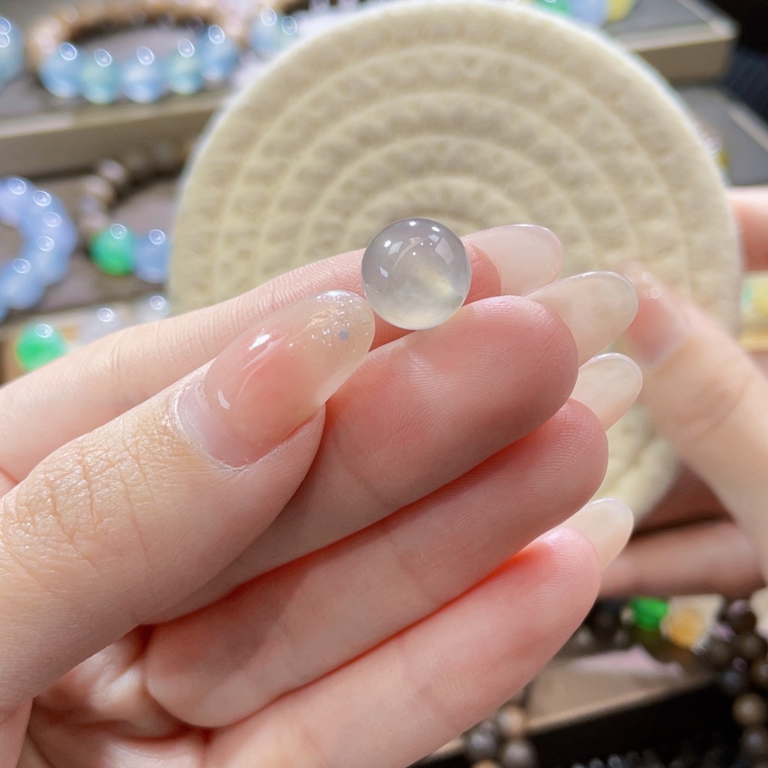 翡翠未镶嵌手链卡10.9冰咖