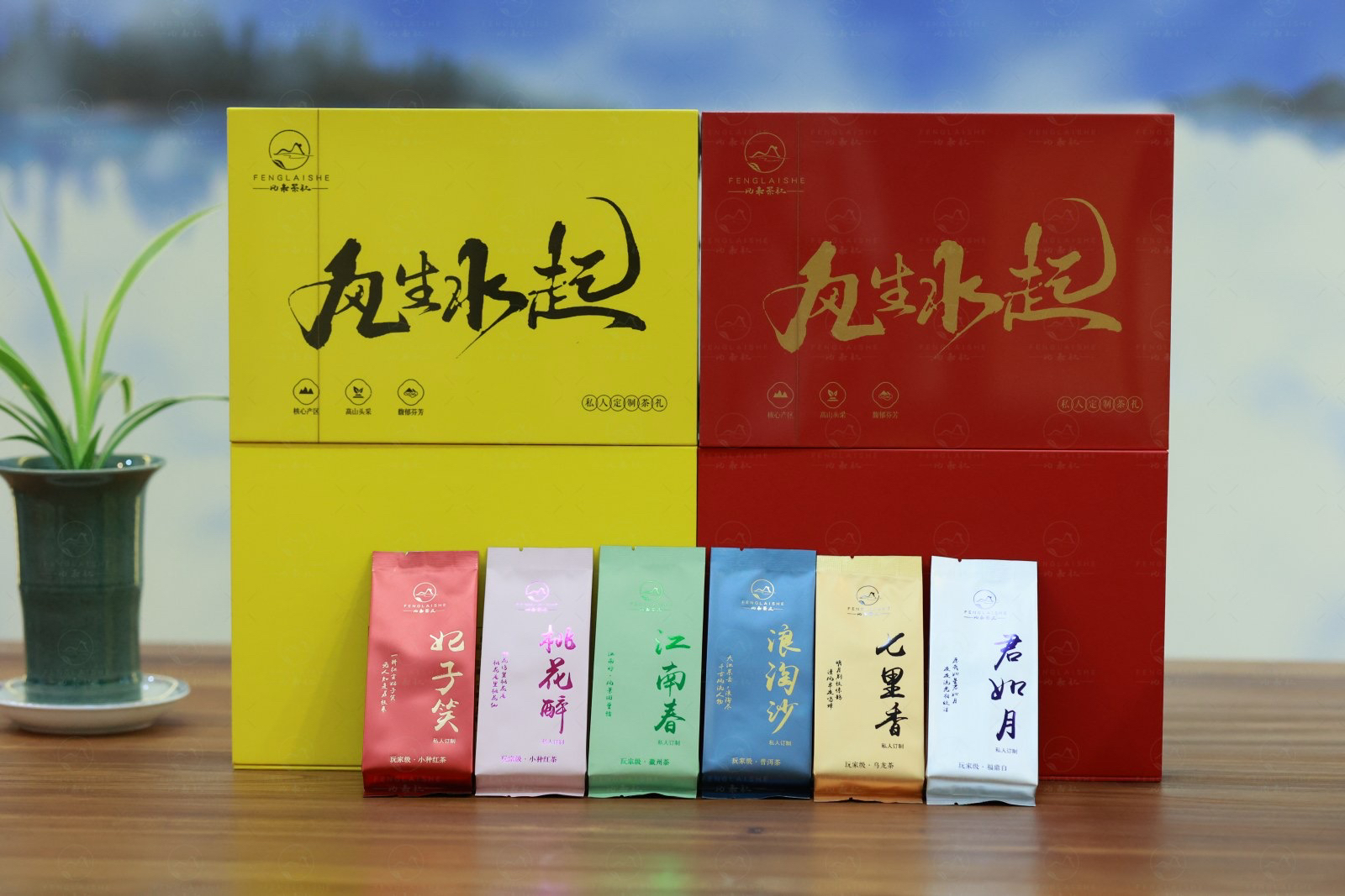 六款不同的茶品鉴款