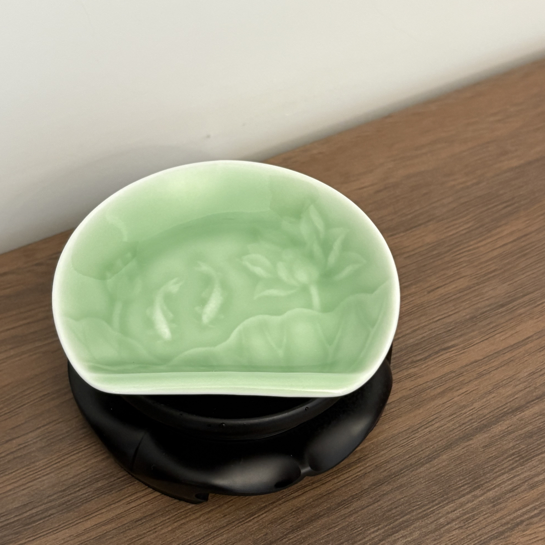 龙泉青瓷梅子青小醋碟（5个一组全品）小店新开福利