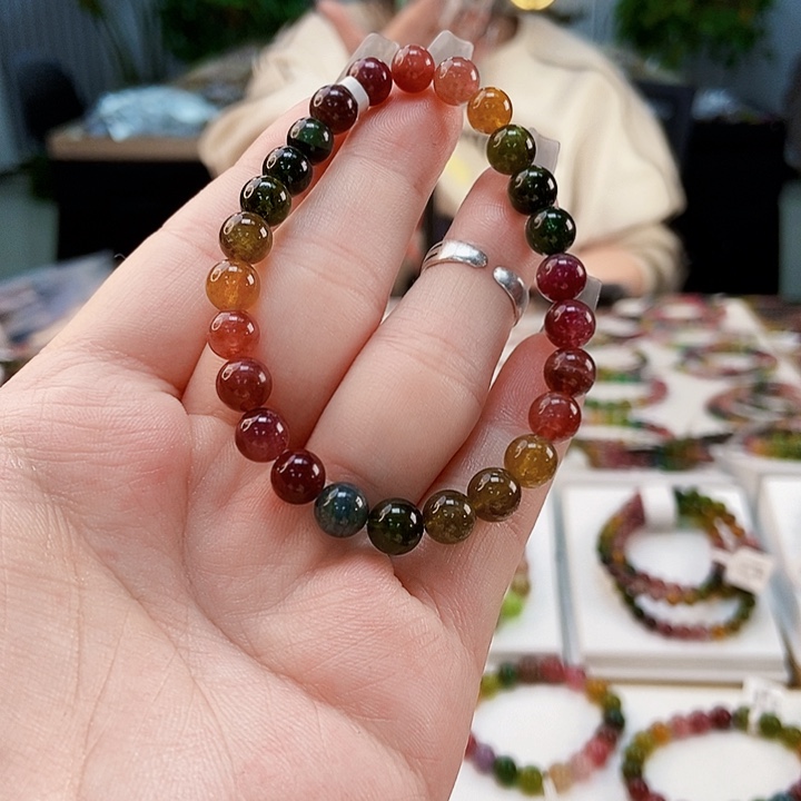 碧玺手链未镶嵌G2411单圈颜色微差发1