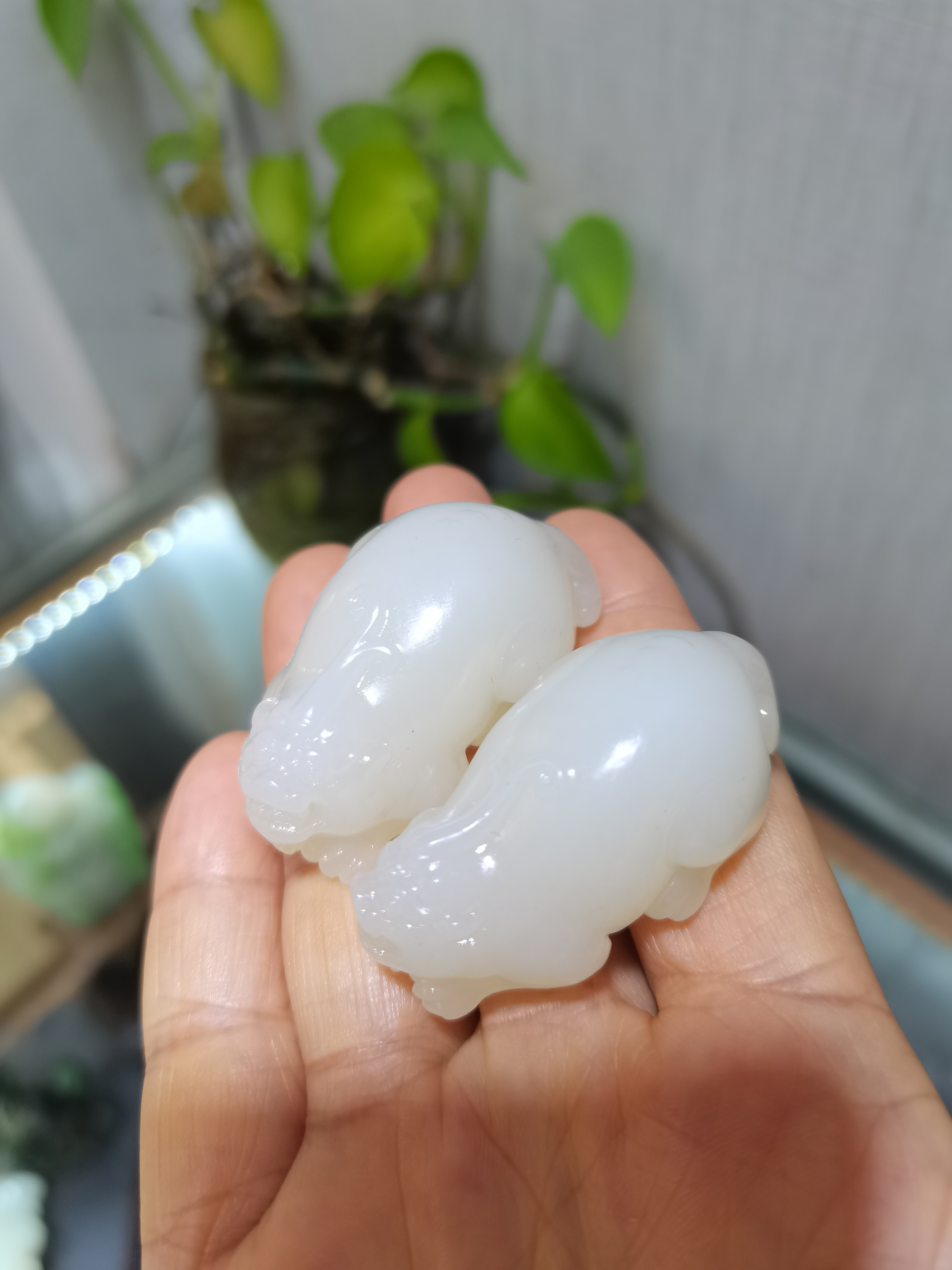 和田玉新店开业和田白玉貔貅一对吊坠