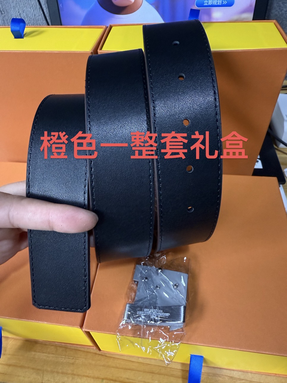 广州L➕经典老花高档男士腰带4.0宽 扣头+V带身+全套礼盒+支持NFC 