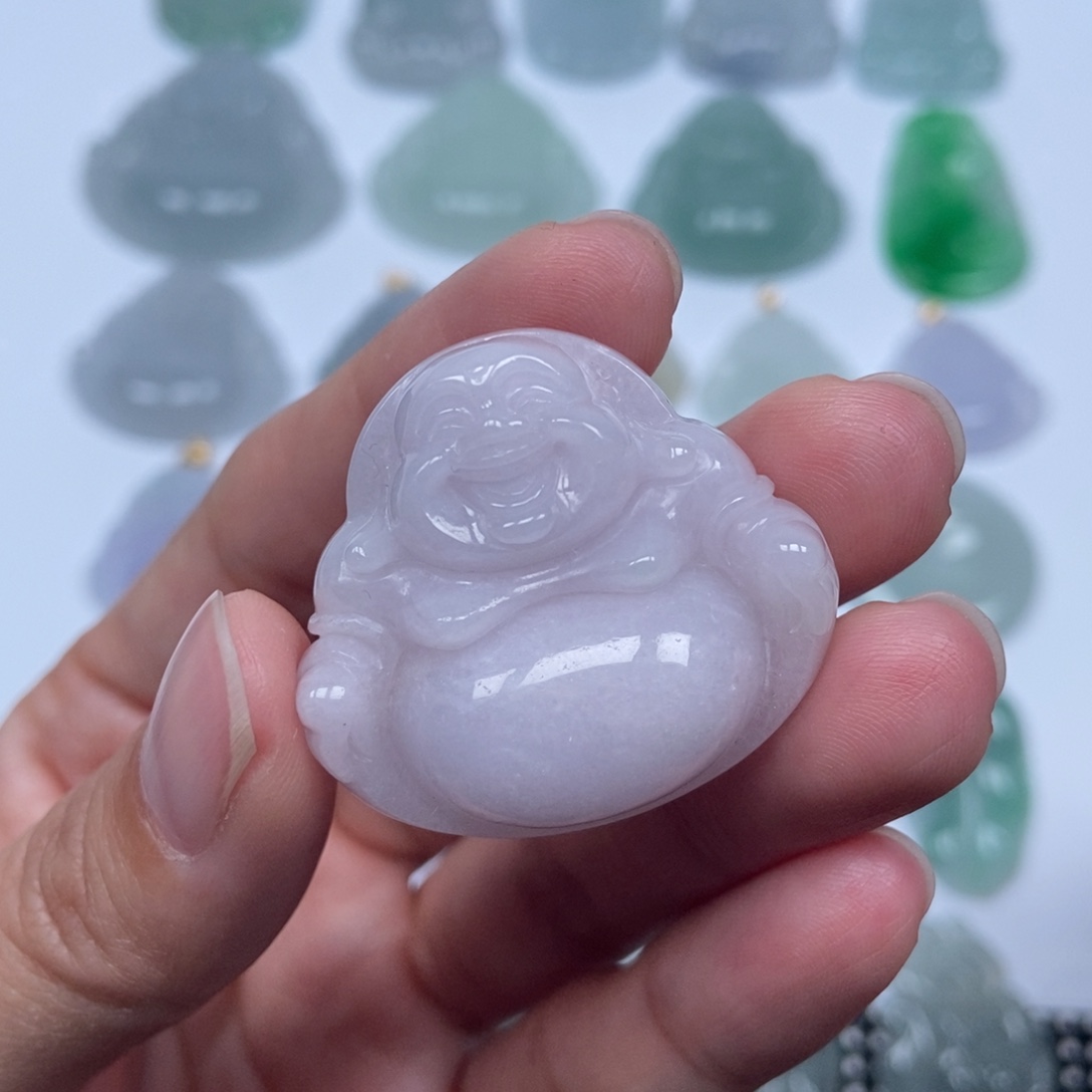 翡翠未镶嵌颈饰佛公