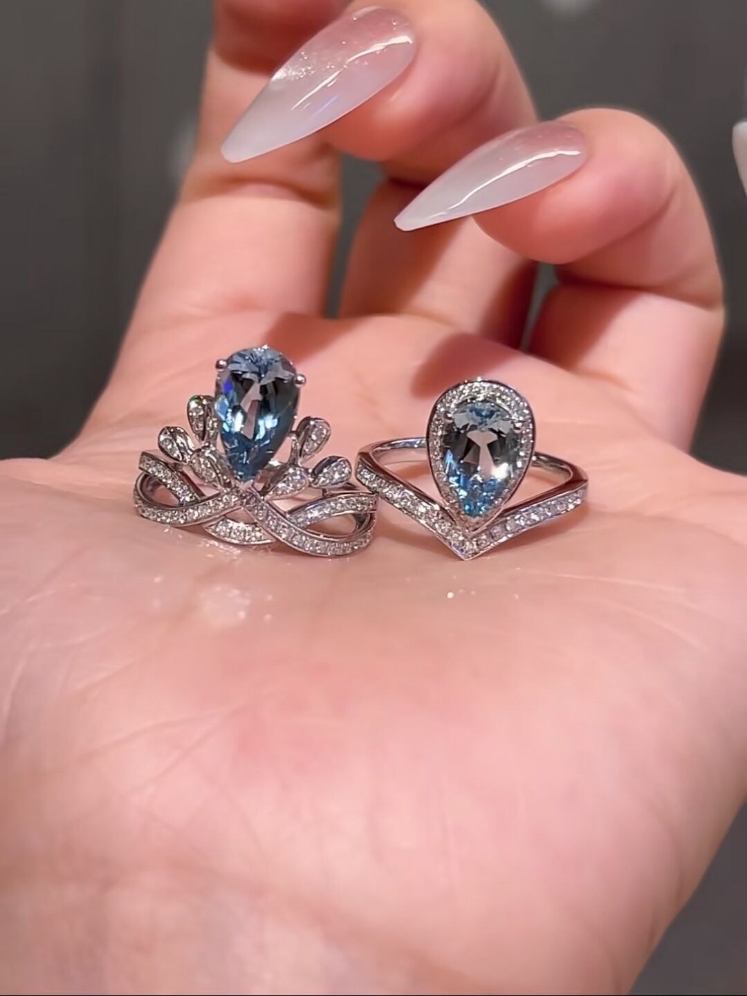 925银莫桑石戒指 925莫桑石高定闭口戒指链接