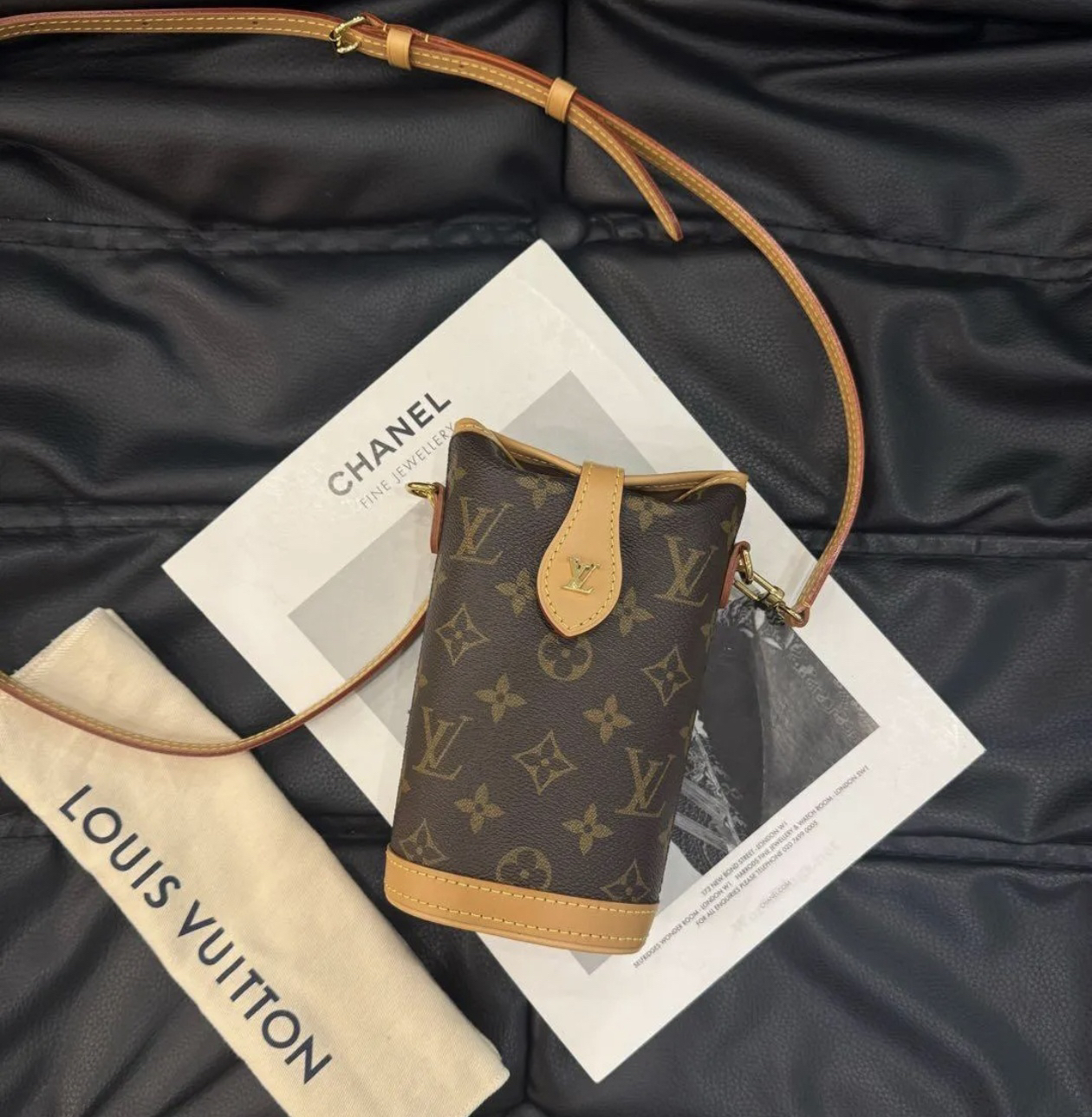 99新 LouisVuitton/路易威登 老花小薯条斜挎包/5549