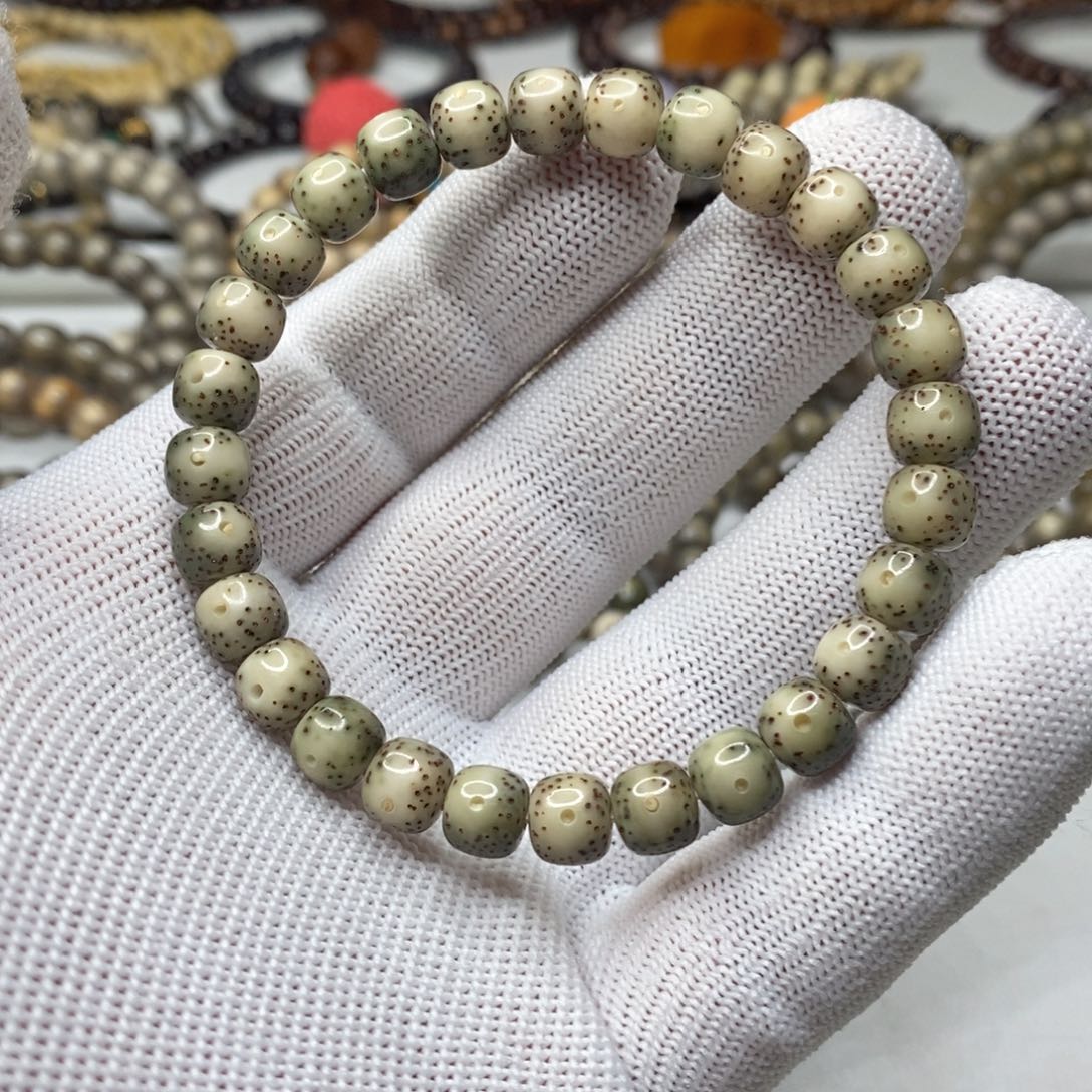 星月菩提手串星月菩提8x7月留白大眼睛