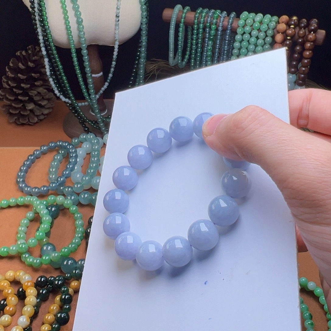 翡翠未镶嵌手串翡翠天然a货手串卡12mm