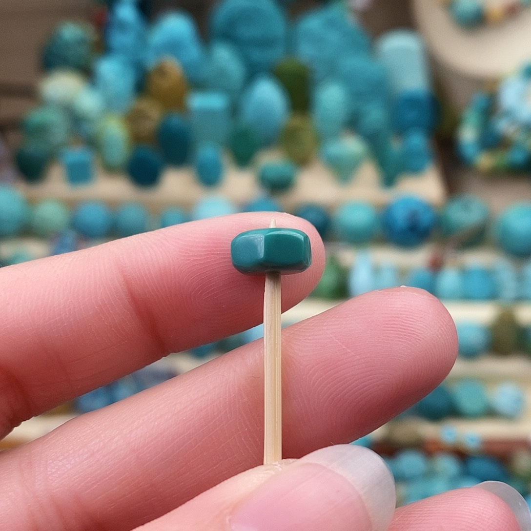 绿松石珠宝奇石未镶嵌8mm