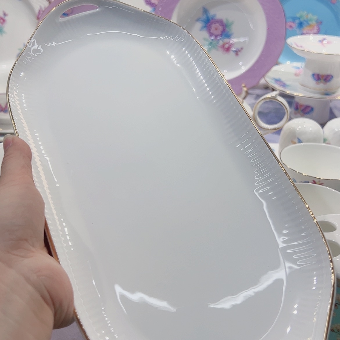 【闪购商品】骨瓷13寸长方盘