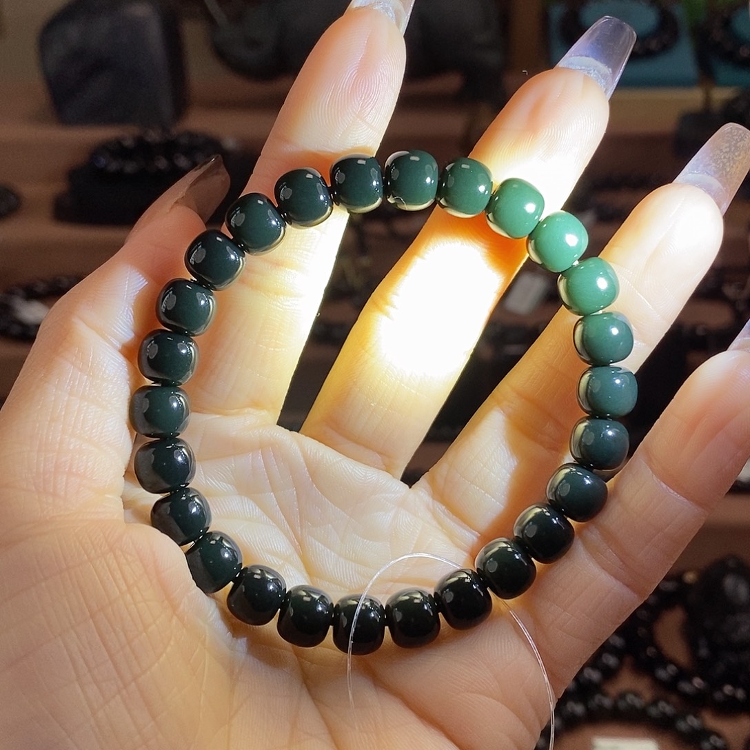 和田玉未镶嵌手链8特细