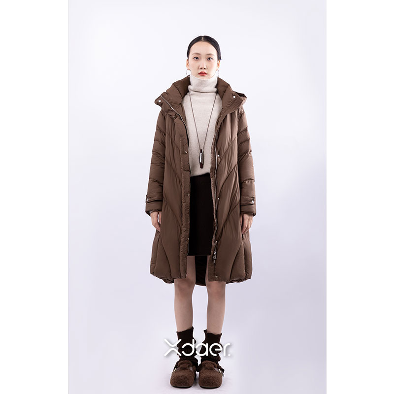 Xdaer/香妲儿【白鸭绒】2025冬季新款白鸭绒中长款羽绒服Y254826