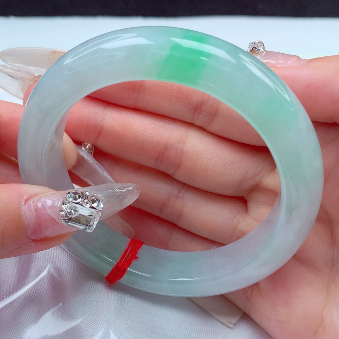 翡翠手镯未镶嵌天然缅甸翡翠A货手镯